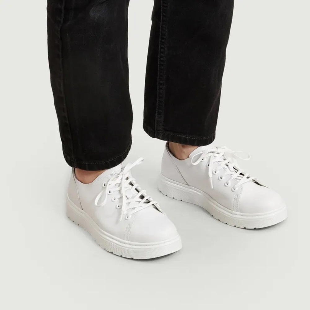 Dr. Martens DANTE VENICE LEATHER LACE UP SHOES - White